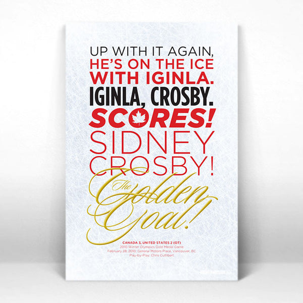 Crosby makes Canada golden