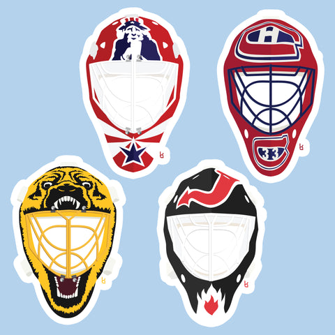 90s Hockey Goalie Mask Stickers (Eastern Conference) – Hockey By