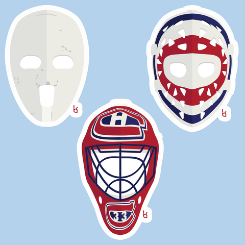 90s Hockey Goalie Mask Stickers (Eastern Conference) – Hockey By Design